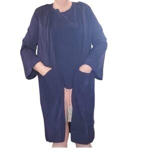Chico’s Travelers Navy Duster Cardigan Knit Tank Set Size 4 XXL 20/22